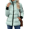 thumbnail image 6 of ZUKMRJPC Women's Puffer Jackets Casual Lightweight Full Zip Quilted Jacket Winter Warm Comfy Stand Collar Padded Jacket with Pocket, 6 of 7