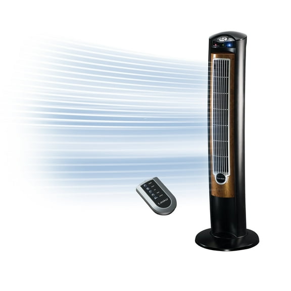 Lasko 42" Wind Curve 3-Speed Oscillating Remote Controlled Tower Fan with Ionizer, T42950