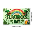 thumbnail image 1 of St Patrick's Day Backdrop Party Supplies Holiday Background Celebration Green Decorations Festive Banner Event Photography Props Decor, 1 of 4