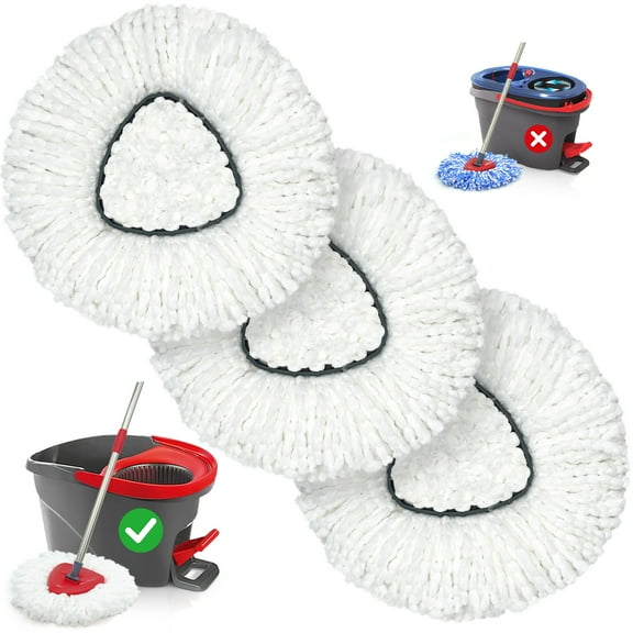 TidyBliss Spin Mop Replace Head 3 Pack for EasyWring 1 Tank System