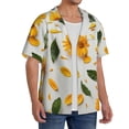 thumbnail image 2 of Wukai Sunny Yellow SunFlower Men's Casual Short-Sleeve Button Down Shirt,Cuban Shirts for Men,Mens Short Sleeve Dress Shirts-3X-Large, 2 of 5