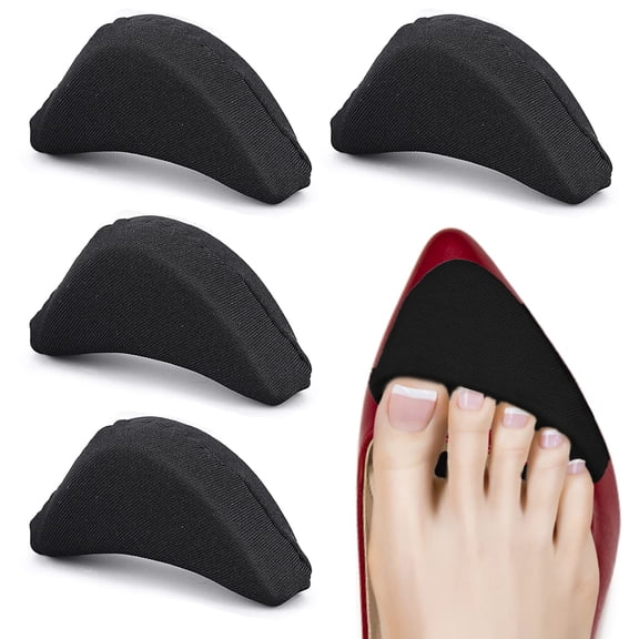 2 Pairs Soft Sponge Adjustable Shoe Filler， Big Toe Plug Foot Brace Shoe Pads Unisex Shoe Too Big Inserts for High Heel Women Reusable Make Big Shoes Fit（complexion）