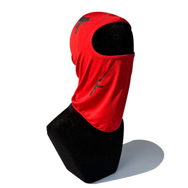 Gorra de ciclismo con un solo orificio estampada Gorro de punto cálido con un solo orificio para protección contra el frío
