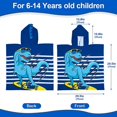 thumbnail image 2 of CHAO Toalla de baño para niños, toalla de playa para niños, poncho de baño con capucha súper suave, bata de baño para niñas y niños de 6 a 14 años, 2 of 5