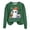 Green-Halloween Shirts, variant on Jsaierl Halloween Sweatshirts for Women Funny Pumpkin Ghost Print Sweatshirt Stretch Round Neck T-shirt Long Sleeve Tunic Pullover Tops Halloween Clothes