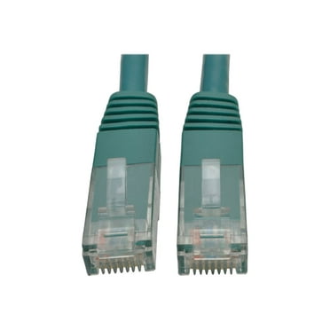 Eaton Tripp Lite Series Cat6 Gigabit Molded UTP Ethernet Cable RJ45 M/M PoE Green 15 ft. 4.57 m