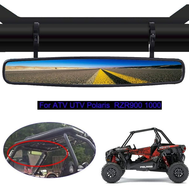 15inch/38cm Rear View Mirror Wide Angle UTV Convex Mirror Professional fit  for 1.75inch Roll Bar Kit for Ploaris RZR XP 1000, Turbo, 900, 800, 570 XP  1000 Wildcat X 100 