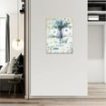 thumbnail image 4 of Farmhouse Bathroom Blue Floral Wall Art Rustic Flower Pictures Wall Decor Country Floral Butterfly Positive Canvas Prints Painting Modern Home Framed Artwork for Living Room Bedroom Office 12"x16", 4 of 6