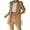 Khaki, variant on 2 Piece Women's Open Front Long Sleeve Blazer & Solid Shorts Pants Suit Sets