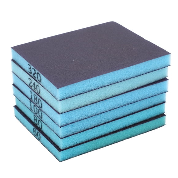Sanding Sponge Block,6PCS Sanding Sponge Block Sanding Sponge Sanding Tool Smooth Operation