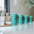 thumbnail image 7 of Blue Donuts 4Pc Ceramic Canister Set With Spoons, 7 of 7