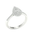 thumbnail image 2 of Imperial 5/8 Ct TDW Pear Diamond Double Halo Engagement Ring in 10K White Gold (H-I, I2), 2 of 4