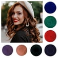 thumbnail image 3 of Girl Sweet All-match British Style Autumn Winter Warm Cap Women Cap Wool Cap Wool Berets Korean Style Hat GREY, 3 of 8