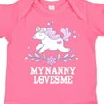 thumbnail image 4 of Inktastic My Nanny Loves Me Girl Unicorn Girls Baby Bodysuit, 4 of 5