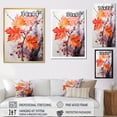 thumbnail image 4 of Designart "Crimson Maple Serenity Japanese Artistry III" Floral Canvas Art Print, 4 of 5