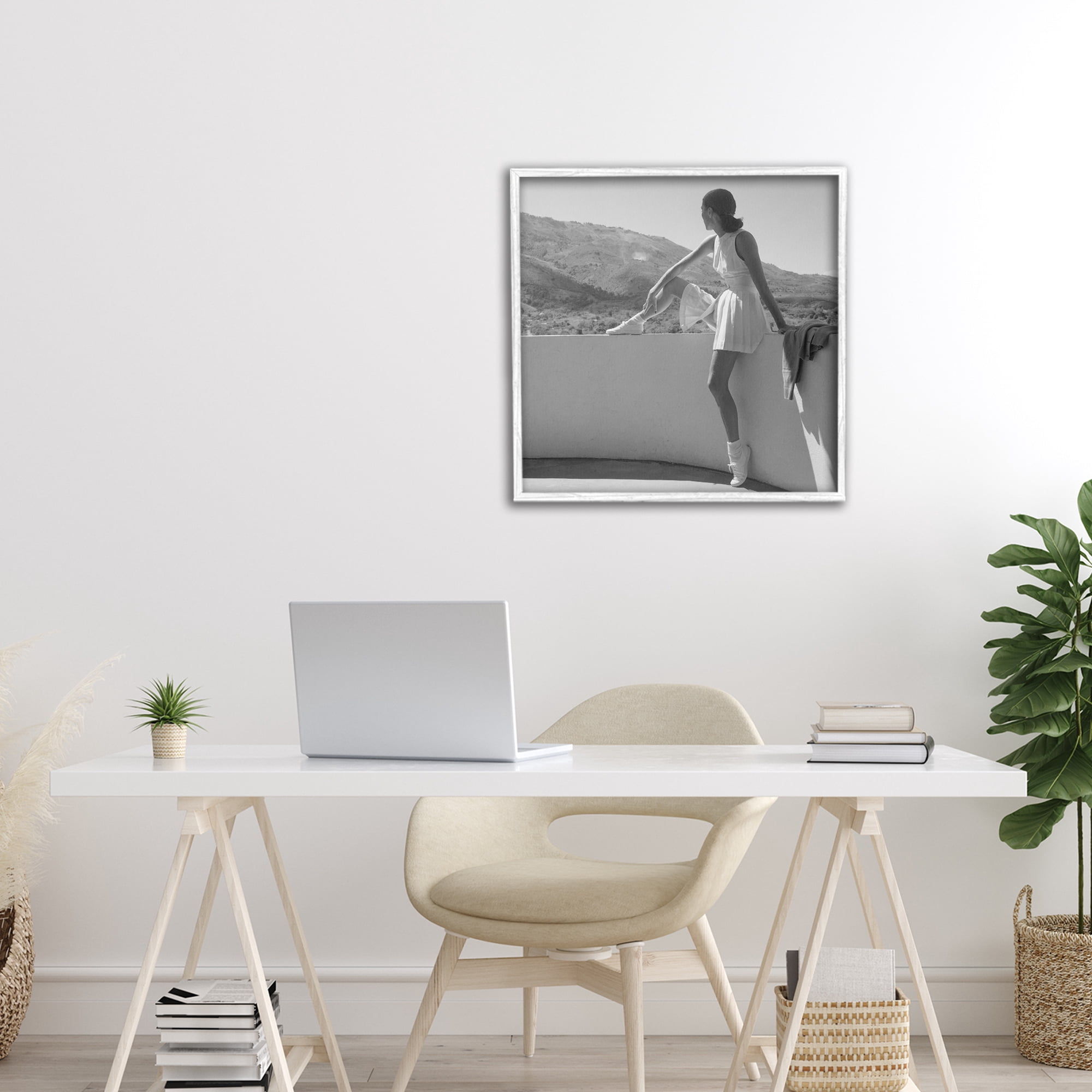 Stupell Industries Woman In Tennis Outfit White Framed Giclee Art, design by Toni Frissell