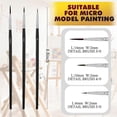 thumbnail image 2 of 60Pcs Thin Detail Paint Brushes Fine Tip Paint Brushes Set with 3 Size 000 00 0 Liner Brush for Crafts Watercolor, 2 of 5