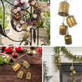 thumbnail image 2 of Iron Hanging Cow Bells, Vintage Metal Cattle Bells, Christmas Indoor Outdoor Decoration, Durable Antique Style Hanging Door Wall Ornament for Home Courtyard Fireplace Party Gift, 2 of 9