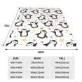 thumbnail image 2 of JUNZAN Colorful Hearts Penguin Print Flannel Fleece Blanket Throw Blanket for Bed,Sofa,Couch,Travel,Camping(50"x40" ), 2 of 5