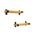 thumbnail image 1 of del Hutson Designs Industrial Grace Wrap Bracket Floating Shelves, Walnut, 1 of 8