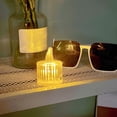 thumbnail image 3 of 1 paquete de velas de té sin llama, velas de té LED a batería, velas votivas, velas para San Valentín, Navidad, lámpara espacial, 3 of 3
