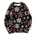 thumbnail image 2 of WILLBEST Sweat à Capuche Essentiel pour Femmes, Joyeux Noël, Col Rond, Coupe Ajustée, Pull Décontracté à Manches Longues, Blouse Ample, Sweat à Capuche Planète Cassé, 2 of 4