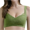 thumbnail image 4 of ATOYSOY Everyday Bra Daily Lace Splicing Breathable Push Up Underwear Wireless Workout Girls Teens Smoothing Comfy Bra Green, 4 of 9