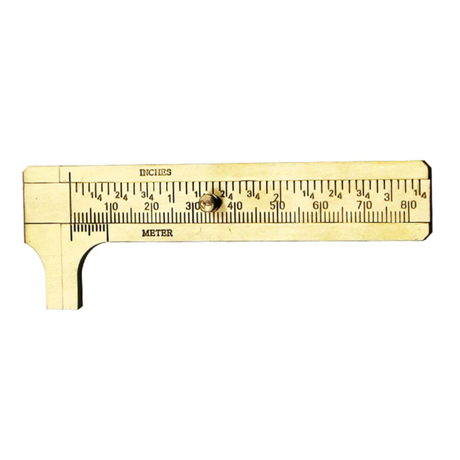 High Quality Brass Vernier Caliper Rule Pure Copper Dual Scale Measurement Rule 