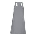 thumbnail image 7 of Fartey Summer Tank Mini Dress for Women Trendy Summer Square Neck Sleevelesss Athletic Dresses Loose Casual Racerback Sundress Solid Color Beach Short Dresses Gray S, 7 of 7