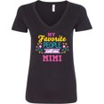 thumbnail image 3 of Inktastic My Favorite People Call Me Mimi with Flowers Women's V-Neck T-Shirt, 3 of 5