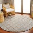 thumbnail image 2 of SAFAVIEH Natural Fiber Travis Geometric Area Rug, Grey/Bleach, 6' x 6' Round, 2 of 7