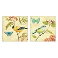 thumbnail image 1 of Lovely, Colorful Garden Florals, Birds and Buterfly Prints by Daphne Brissonnet; Two 12x12in Poster Prints, 1 of 1