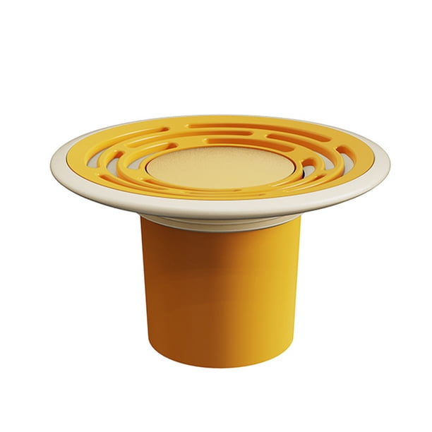 Bewildely Reemplazo del tapón de drenaje del filtro del paso del filtro del filtro del paso del pie del colador del drenaje Juegos de accesorios de baño Amarillo