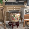thumbnail image 4 of Red Lantern 16" Rose Medallion Porcelain Fishbowl Planter, 4 of 6