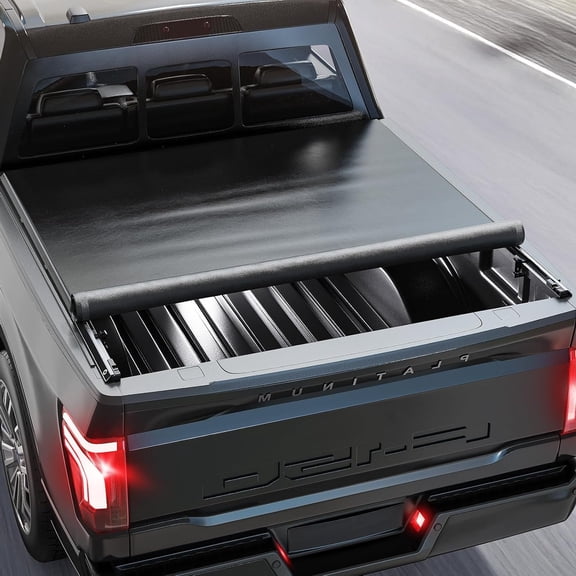 Ktaxon Truck Bed Tonneau Cover, Soft Roll-Up Truck Cover for Ford F150 2015-2025 Fits 5.5ft (66") Pickup Bed