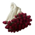 thumbnail image 2 of 1 unidad: Manta de San Valentín de 61 cm con ramo de rosas de ganchillo, manta decorativa tejida a mano, ideal para el Día de la Madre, cumpleaños y San Valentín (morado, 2 of 7