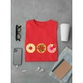 thumbnail image 3 of Donuts Pixel Art Men Red T-Shirt, Male x-Large, 3 of 4