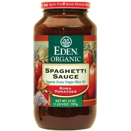 Eden Organic Roma Tomatoes Spaghetti Sauce, 25 oz, (Pack of