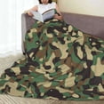 thumbnail image 4 of Camouflage Print Pattern Throw Blanket, Super Soft Anti-Pilling Flannel Bed Blankets, 40"x30", 4 of 8