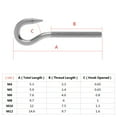 thumbnail image 4 of Marine 304 Stainless Steel Hook  Threaded Boat Parts M6, 4 of 7