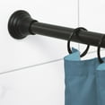 thumbnail image 2 of Zenith Zenna Home NeverRust 44 In. to 72 In. Adjustable Tension Decorative Shower Rod in Black, 2 of 2