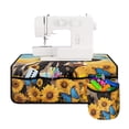 thumbnail image 2 of ZIATUBLE Sunflower Cow Sewing Machine Pad Butterfly Sewing Machine Muffling Matt Vibration Damped Sewing Machine Pad Organizer with Small Cylinder Waterproof Sewing Kit Organizer, 2 of 5