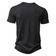 thumbnail image 4 of Patlollav Men Short Sleeve T-Shirts Casual Solid Slim-Fit Round Neck Tops Blouse, 4 of 6