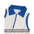 thumbnail image 5 of Deago Tennis Dress for Women Athletic Dress Zip Up Polo Sleeveless Golf Workout Exercise Dresses (White, 2XL), 5 of 8