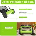 thumbnail image 6 of Miumaeov Push Lawn Sweeper,12inch Leaf & Grass Collector,Manual Lawn Mower with Five Blades,5-Blade Cordless Manual Reel Lawn Mower (12inch), 6 of 13