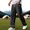Black, variant on Men Comfort Casual Pants, Linen Material Embroidered Patch Elastic Drawstring Waist Loose Fit Pants With Pockets Light Blue M