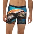 thumbnail image 2 of Salouo Realistic Turtle Pattern Men's Boxer Briefs, Soft & Breathable Underwear Elastic Waistband Briefs for Men,1-Pack, 2 of 7