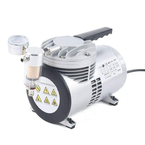 Fichiouy 1/6HP Oilless Diaphragm Vacuum Pump Industrial Oil Free Vacuum Suction Pump 20-23L/min