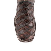 FERRINI Women's Bronco Square Toe Boots, Color: Chocolate, Size: 7.5-B