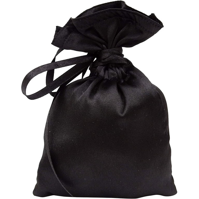 Satin drawstring shop bag